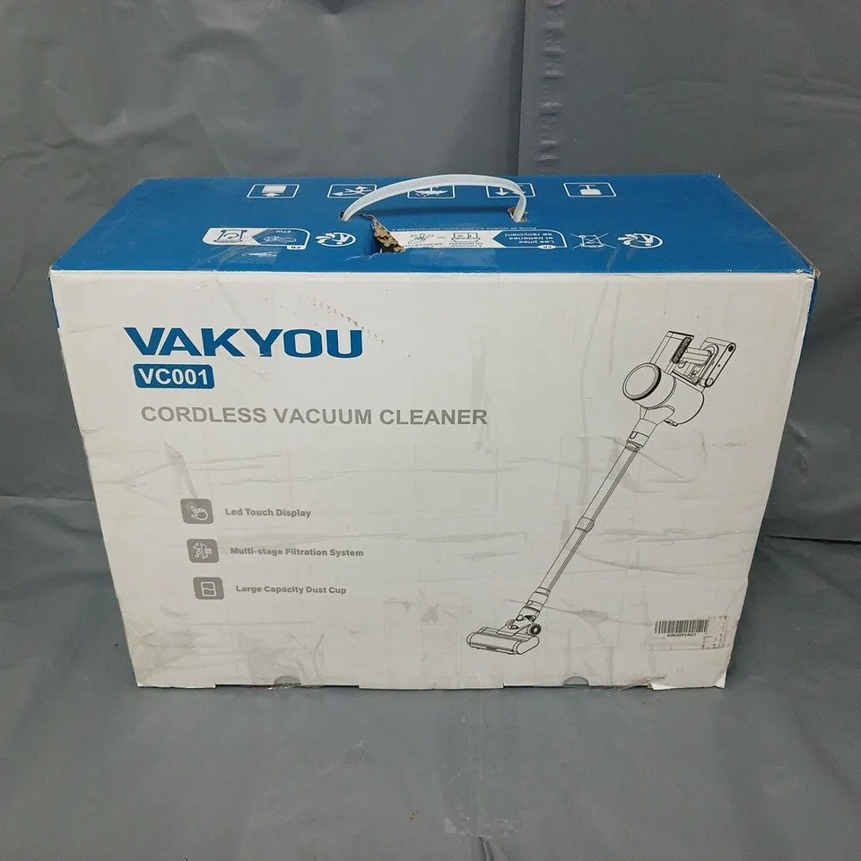 BOXED VAKYOU VC001 CORDLESS VACUUM CLEANER