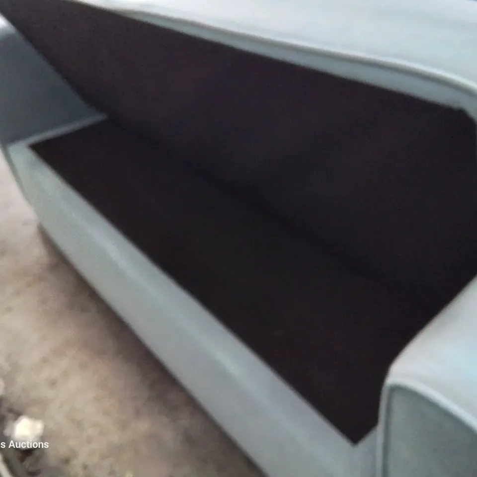 DESIGNER CLIC CLAC SOFA BED BABY BLUE PLUSH FABRIC 