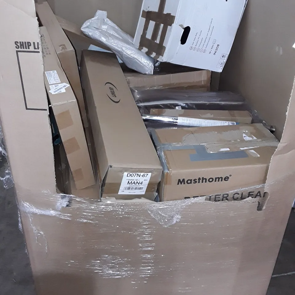 UNPROCESSED PALLET OF ASSORTED ITEMS TO INCLUDE FUJI RICE COOKER, IBEANI CUSHION AND LED CEILING LIGHT