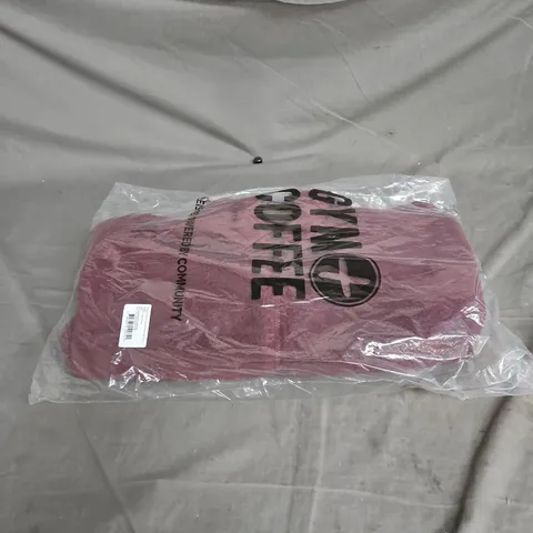 GYM+COFFEE INDUSTRY FLEECE HIGH COLLAR JACKET – CHERRY CRUSH – SIZE L