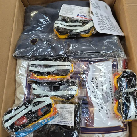BOX OF 15 ASSORTED ITEMS TOO INCLUDE SWIMMING GOGGLES , DUVET SETS , ETC