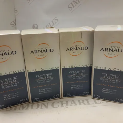 LOT OF 4 INSTITUT ARNAUD PEARL & CAVIAR LUXURY NIGHT TIME CONCENTRATE 1.02OZ.