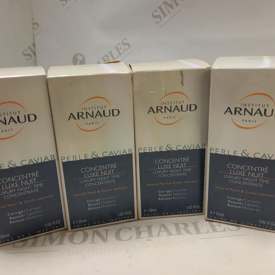 LOT OF 4 INSTITUT ARNAUD PEARL & CAVIAR LUXURY NIGHT TIME CONCENTRATE 1.02OZ.
