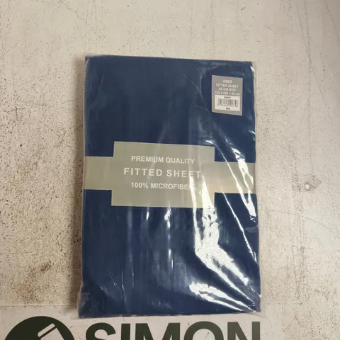 UNBRANDED PREMIUM QUALITY KING SIZE FITTED SHEET – NAVY, 100% MICROFIBER