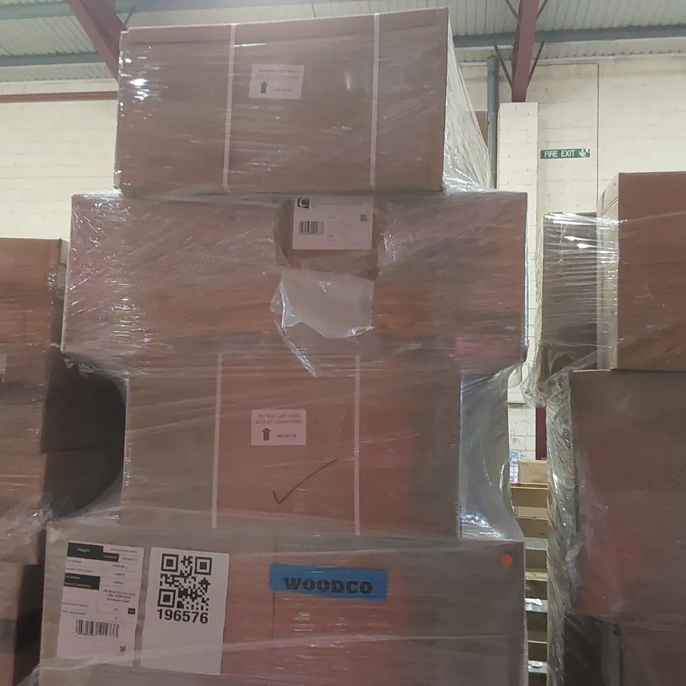 PALLET CONTAINING A LARGE QUANTITY OF BRAND NEW CALYPSO 300 BASE CARCASS DEEP H561 W300 D425 ANTHRACITE LINEN