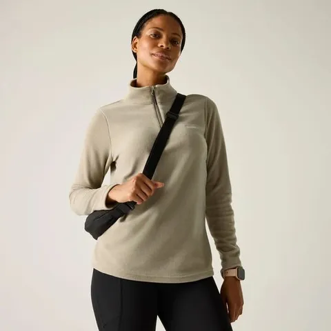 REGATTA  WOMEN'S SWEETHART LIGHTWEIGHT HALF-ZIP FLEECE LIGHT STEEL SIZE 10