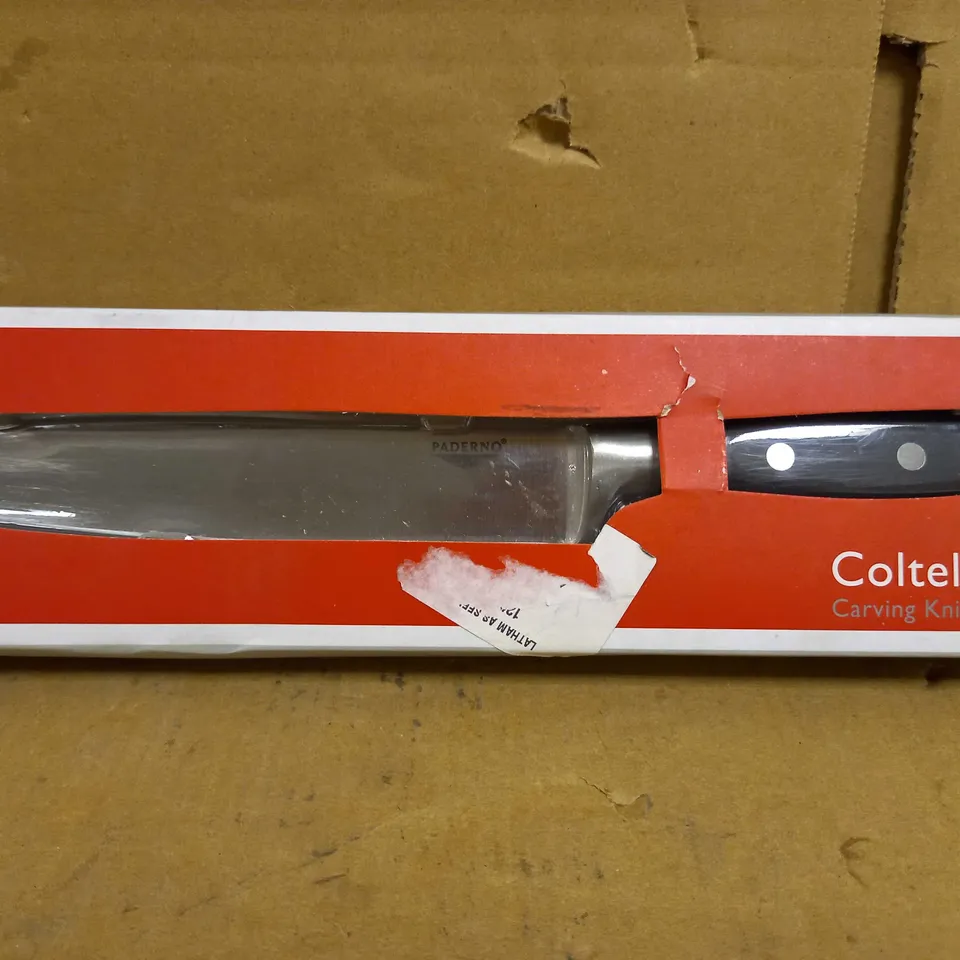 PADERNO COLTELLO CARNE CARVING KNIFE - BLACK HANDLE