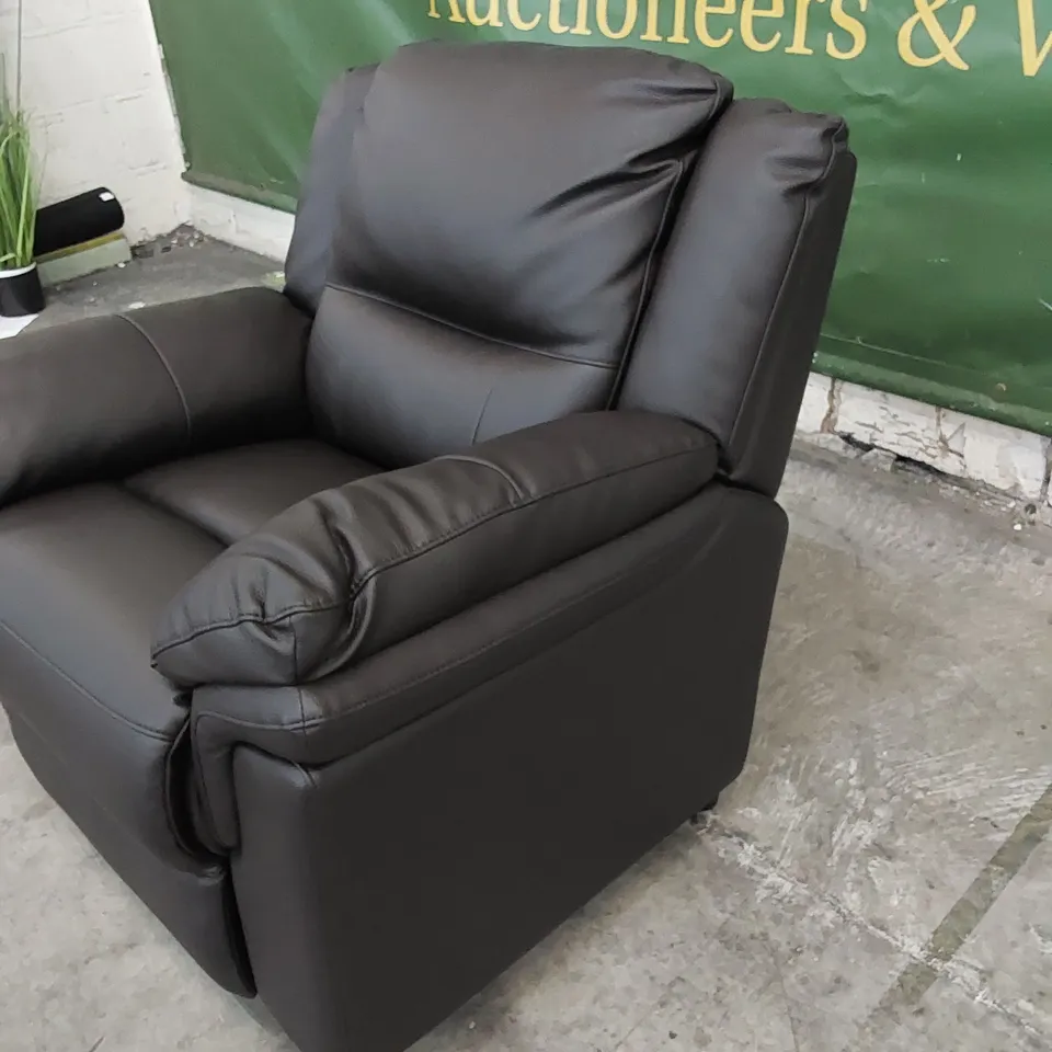 DESIGNER ALBION STATIC ARMCHAIR IN LEATHER 