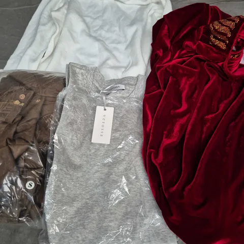 APPROXIMATELY 30 ASSORTED CLOTHING ITEMS IN VARIOUS SIZES, STYLES & COLOURS TO INCLUDE BRANDS SUCH AS VEROSSA, ASOS, ZARA, ETC - COLLECTION ONLY