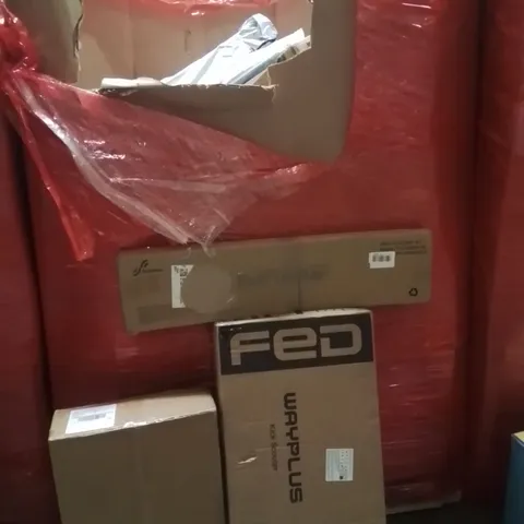 PALLET OF ASSORTED HOUSEHOLD GOODS AND PRODUCTS TO INCLUDE;KICK SCOOTER,PULL UP BAR,GARDEN FENCE
