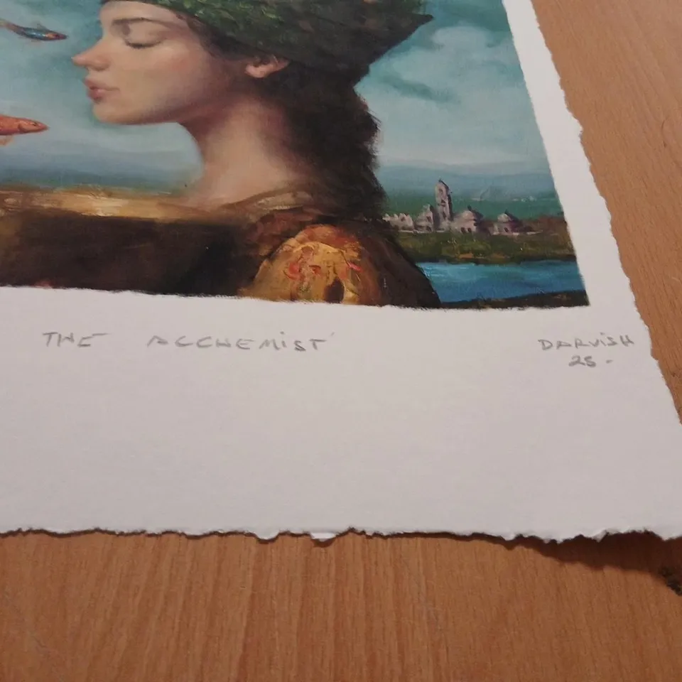 DARVISH 'THE ALCHEMIST' SIGNED PRINT 36 X 26CM