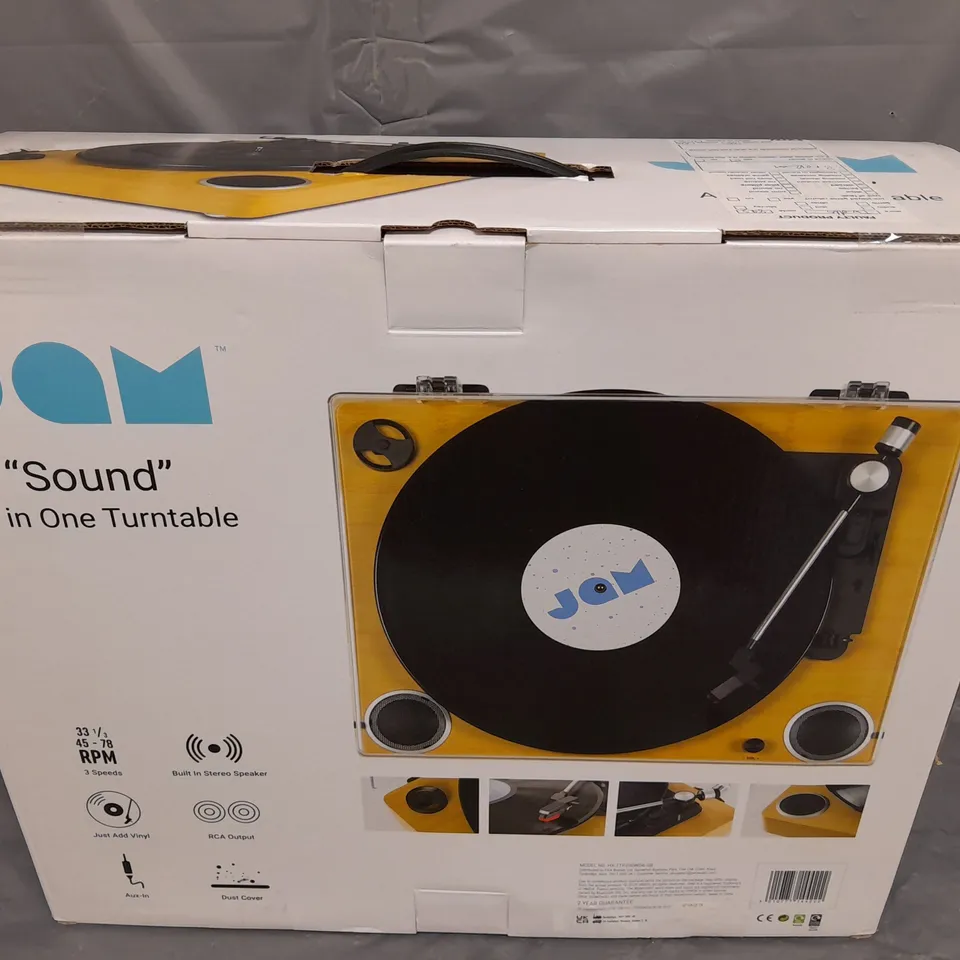 BOXED JAM 'SOUND' ALL-IN-ONE TURNTABLE 
