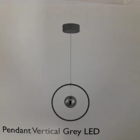 BRAND NEW BOXED DAR MERCURY 1-LIGHT PENDANT VERTICAL GREY LED MER0139