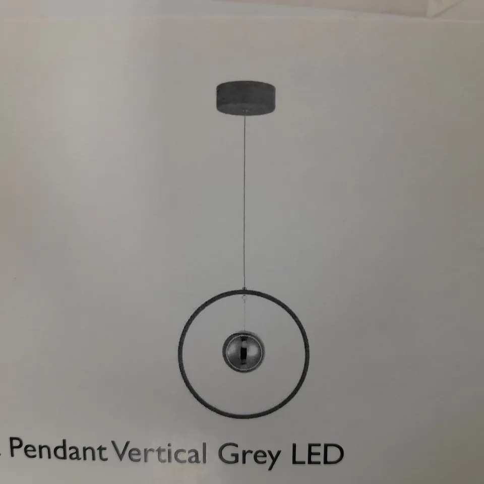 BRAND NEW BOXED DAR MERCURY 1-LIGHT PENDANT VERTICAL GREY LED MER0139