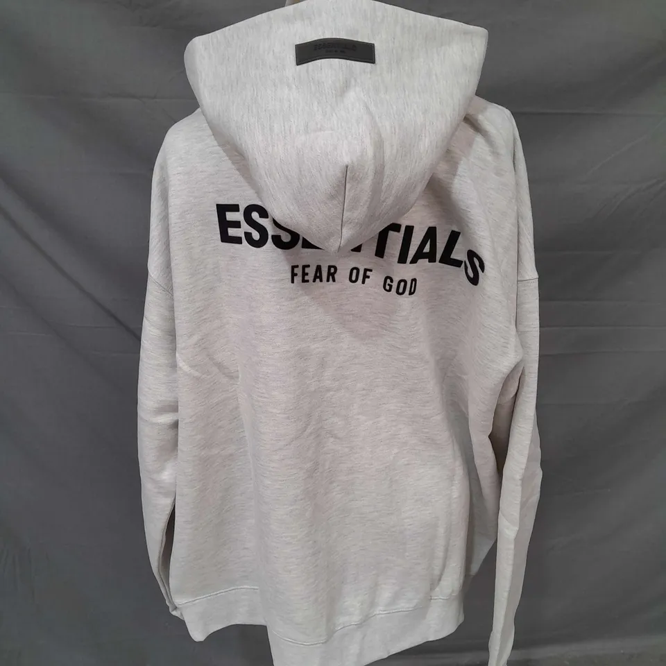 ESSENTIALS FEAR OF GOD LIGHT GREY HOODIE - XL