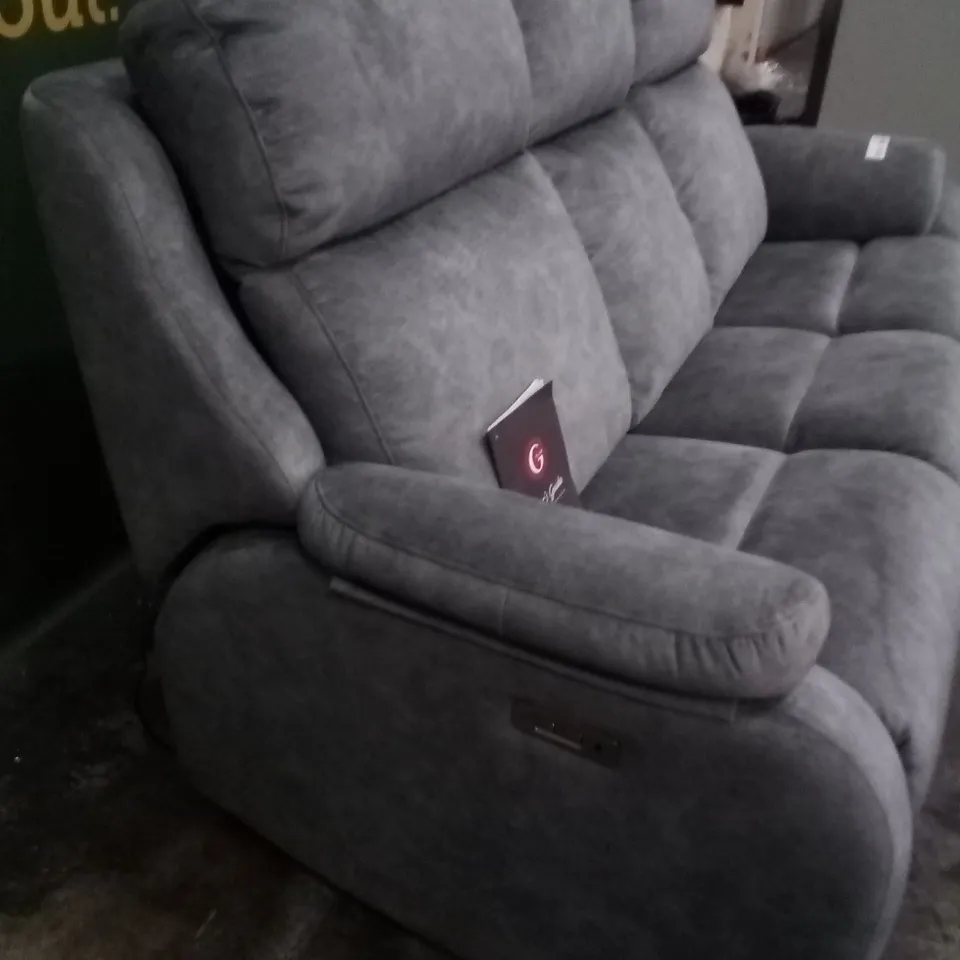 DESIGNER G PLAN MADE KINGSBURY PRAMA PEWTER ELECTRIC RECLINING 3 SEATER SOFA