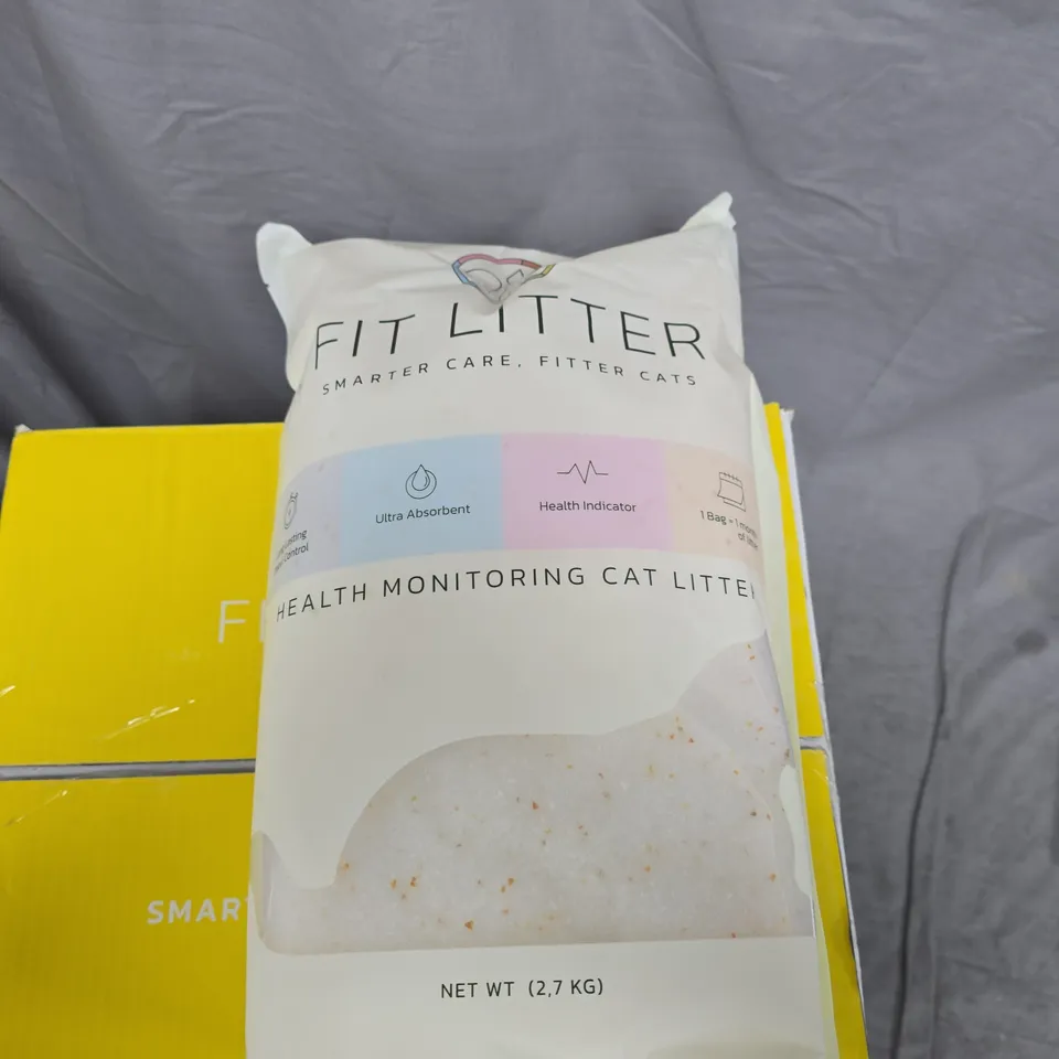 FIT LITTER HEALTH MONITORING CAT LITTER – BOXED 6 X 2.7 KG BAGS