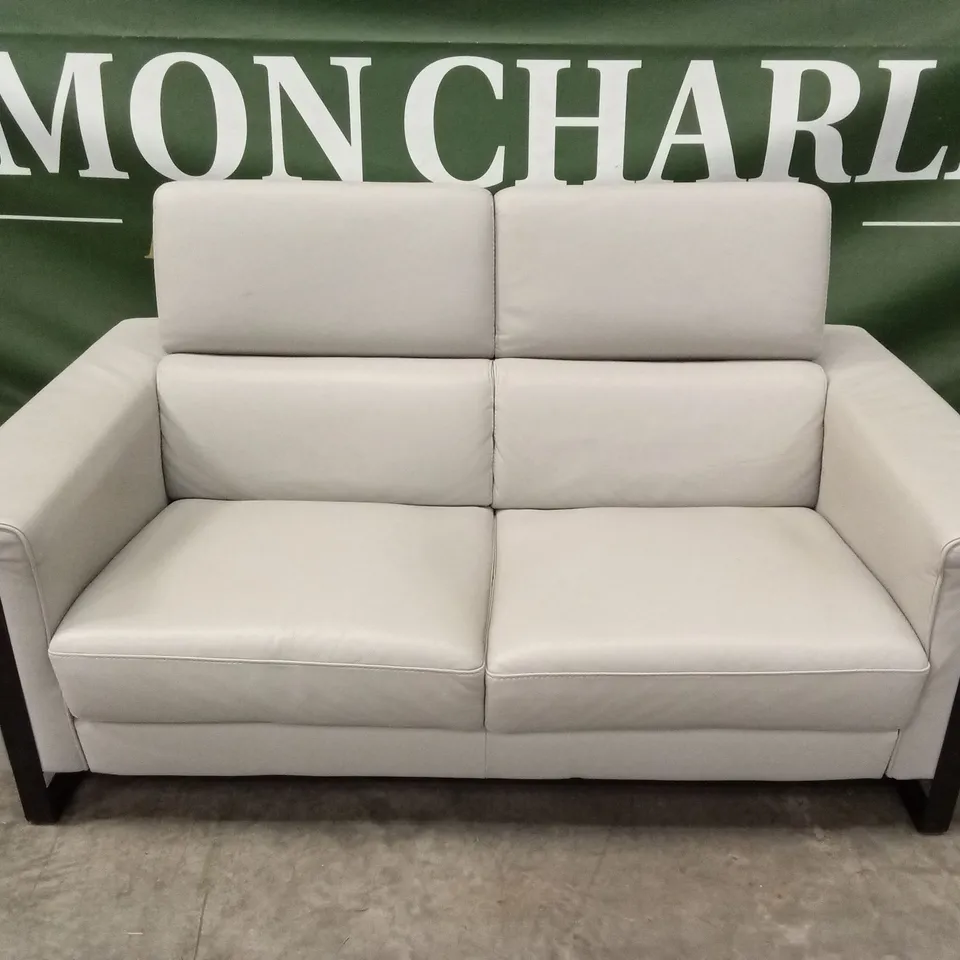 QUALITY DESIGNER ITALIAN MADE ASHLEY 2 SEATER LEATHER MAXI SOFA