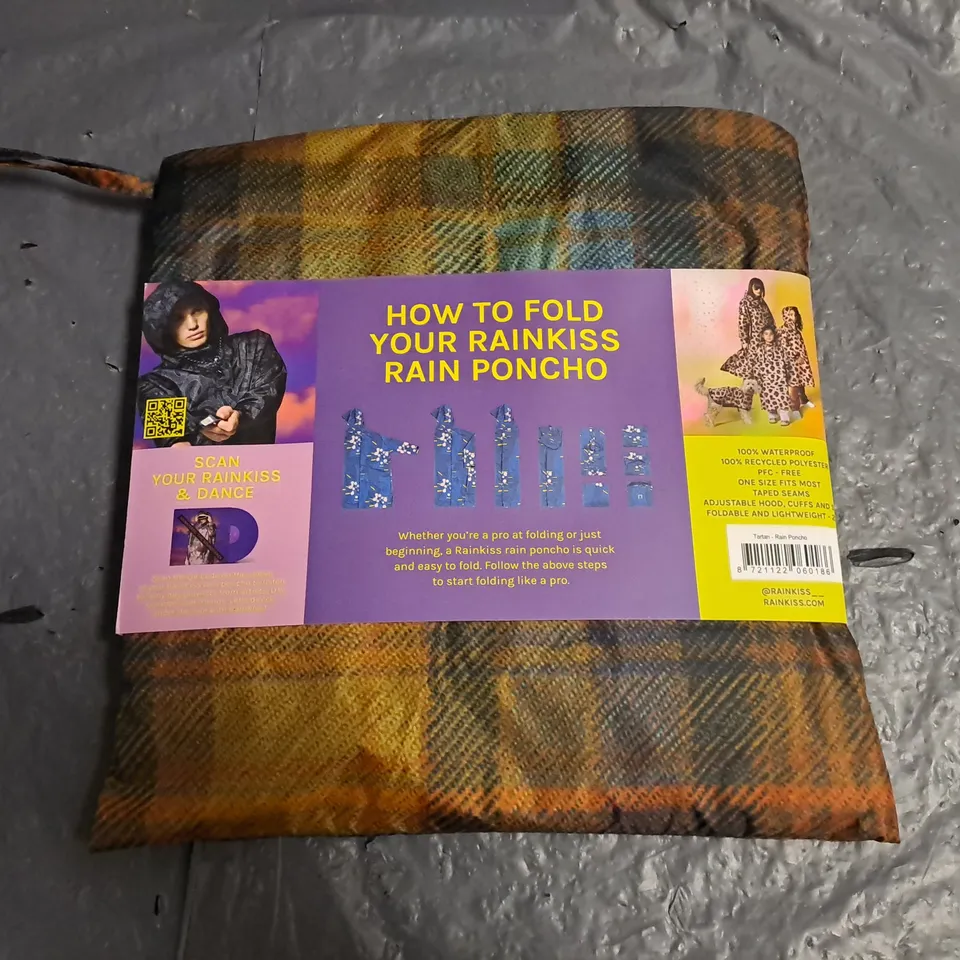 RAIN KISS TARTAN RAIN PONCHO