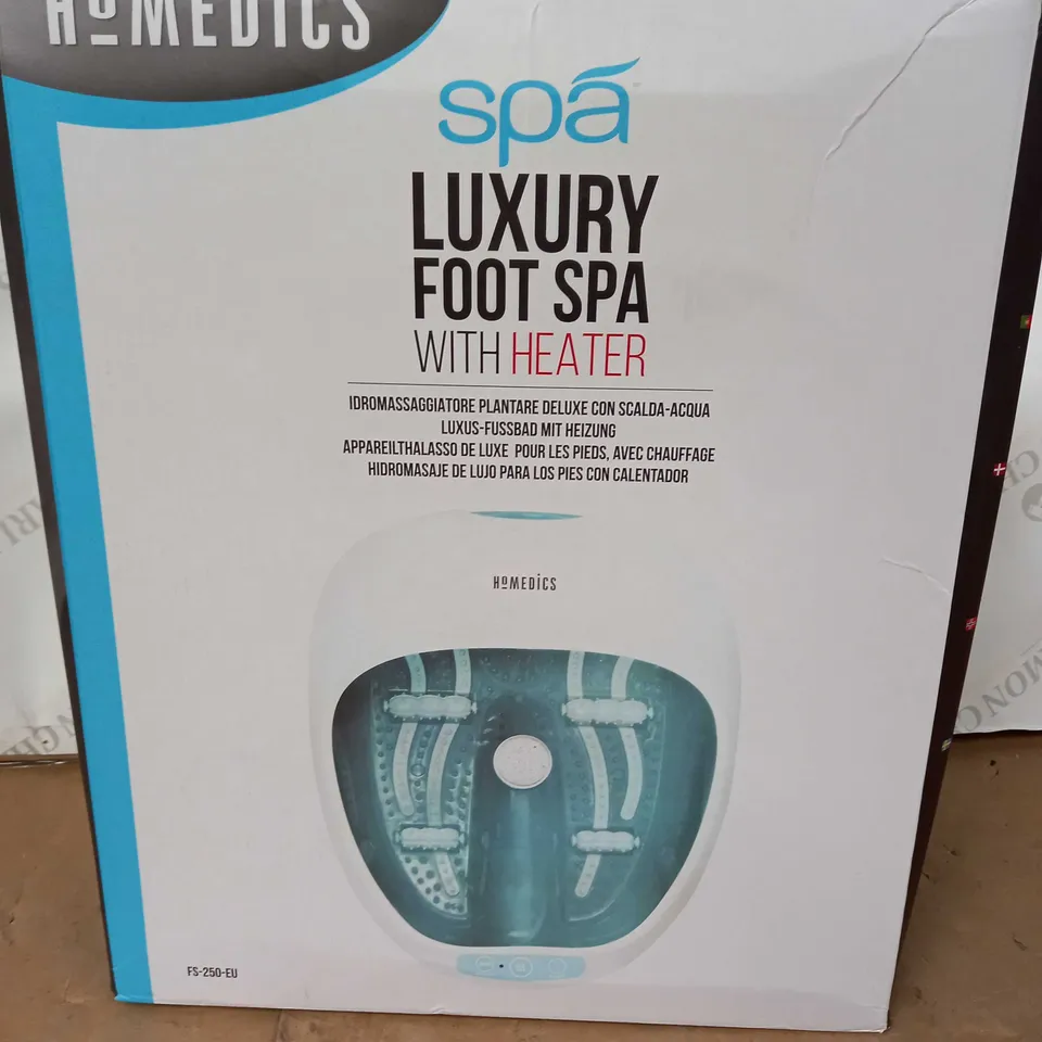 BOXED HOMEDICS SPA LUXURY FOOT SPA WITH HEATER