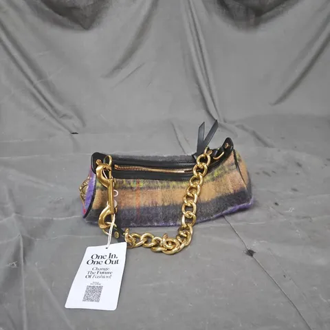 VIVIENNE WESTWOOD HANDBAG WITH GOLD CHAIN – MULTICOLOUR FABRIC