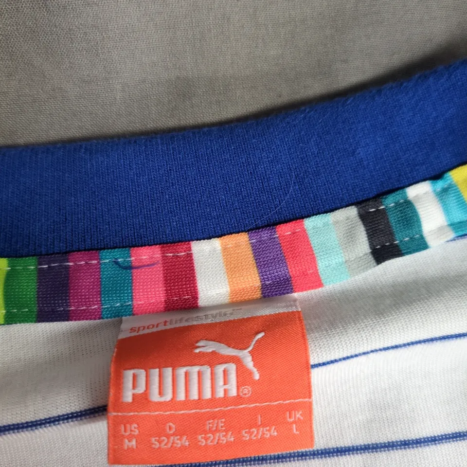 PUMA POLO SHIRT – STRIPED MULTICOLOUR, MEN'S UK L