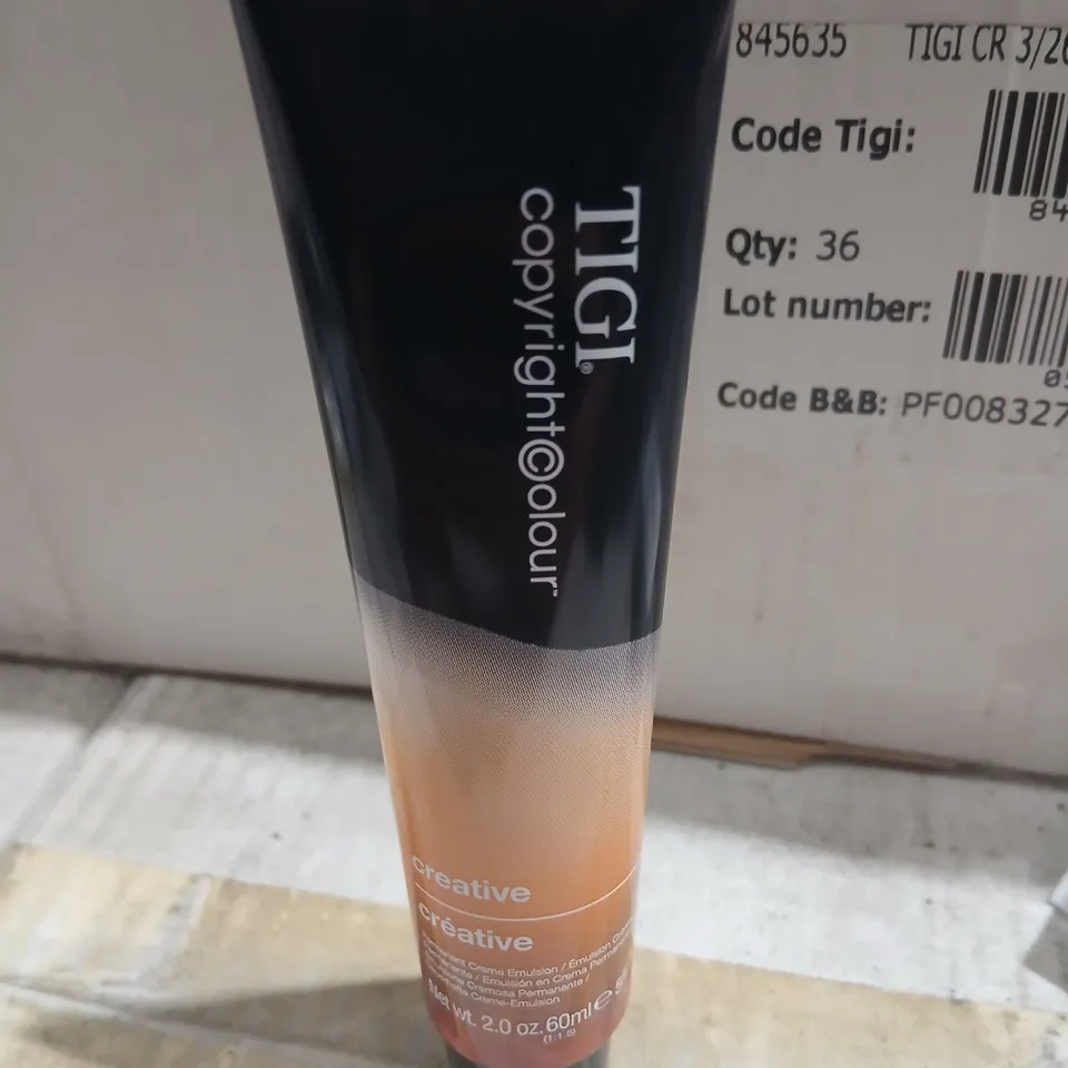 APPROXIMATELY 5,500 TIGI CREATIVE COLOUR PERMANENT CREME EMULSION – HAIR COLOUR 60ML