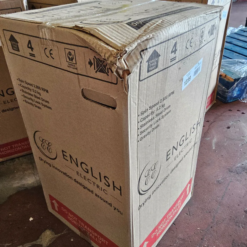 BOXED ENGLISH ELECTRIC SPIN DRYER Model 28009EEWP WHITE