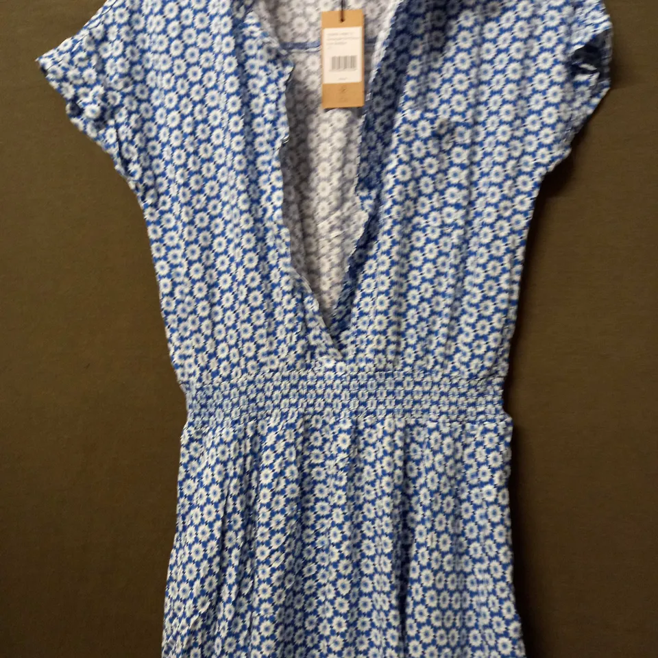 HUSH KENSINGTON SHIRT DRESS IN STAR GEO BLUE - SIZE 12