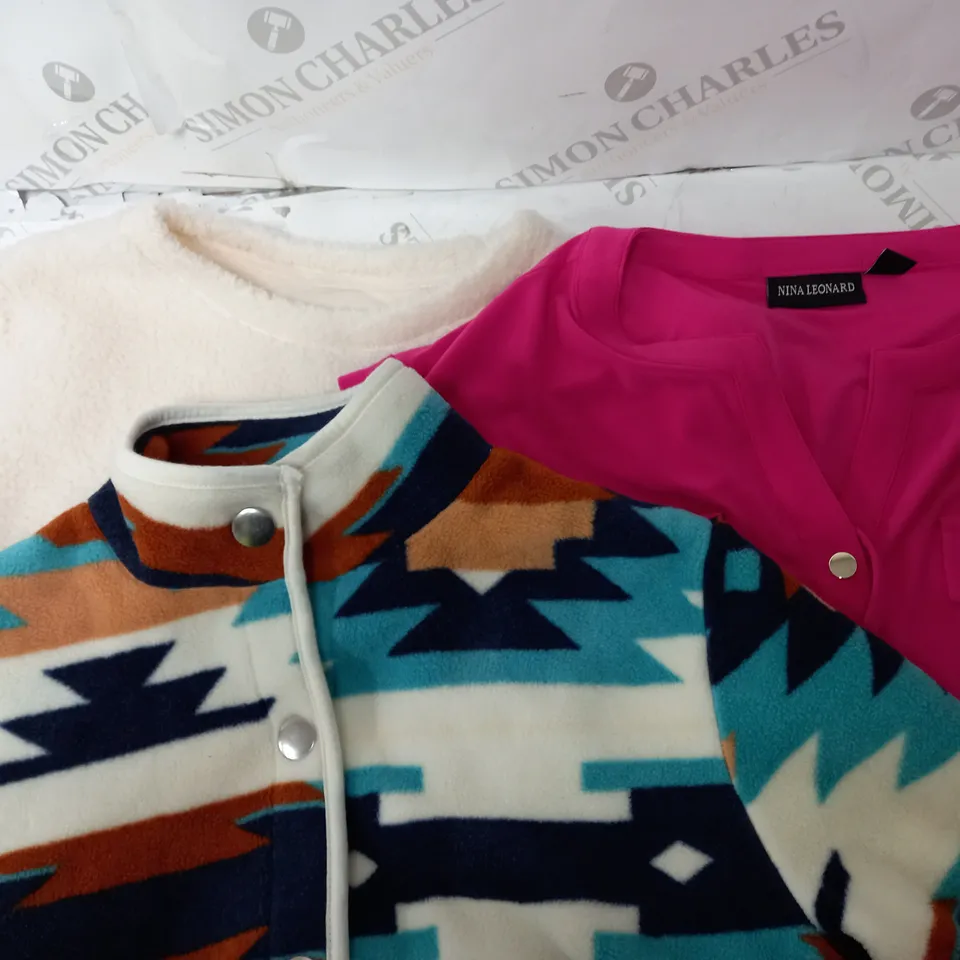 BOX OF APPROXIMATELY 20 ASSORTED ITEMS OF CLOTHING TO INCLUDE CUDDL DUDS, D&CO., NINA LEONARD, ETC