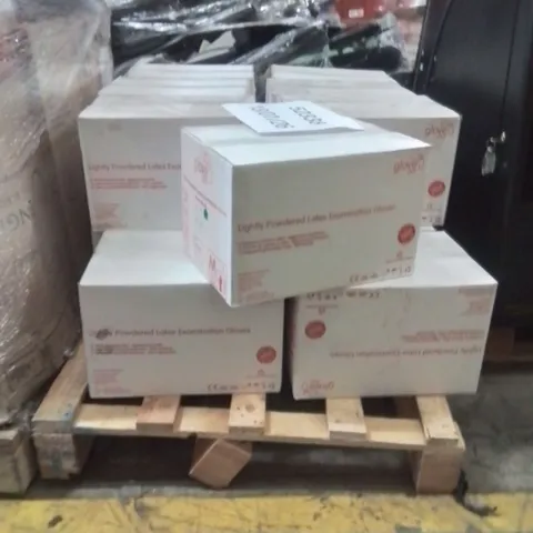 PALLET CONTAINING A LARGE QUANTITY OF EXAMINATION GLOVES