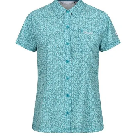 REGATTA WOMAN'S SHIRT TRAVEL TAHOE BLUE FLORAL SIZE 18