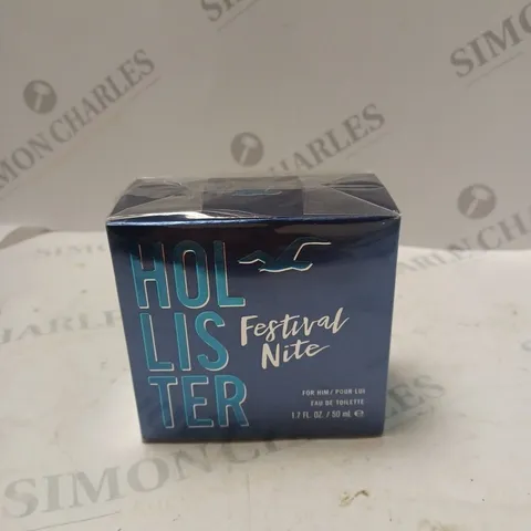 BOXED AND SEALED HOLLISTER FESTIVAL NITE EAU DE TOILETTE - 50ML