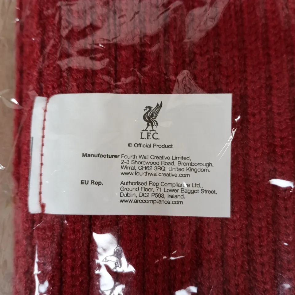 LIVERPOOL FC SCARF – RED KNIT WITH CREST