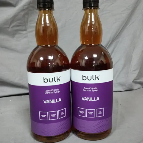 LOT OF 2 BULK VANILLA ZERO CALORIE BARISTA SYRUP - 1L