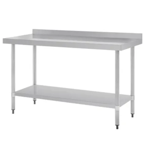 BOXED VOGUE STAINLESS STEEL TABLE WITH UPSTAND  (1 BOX)