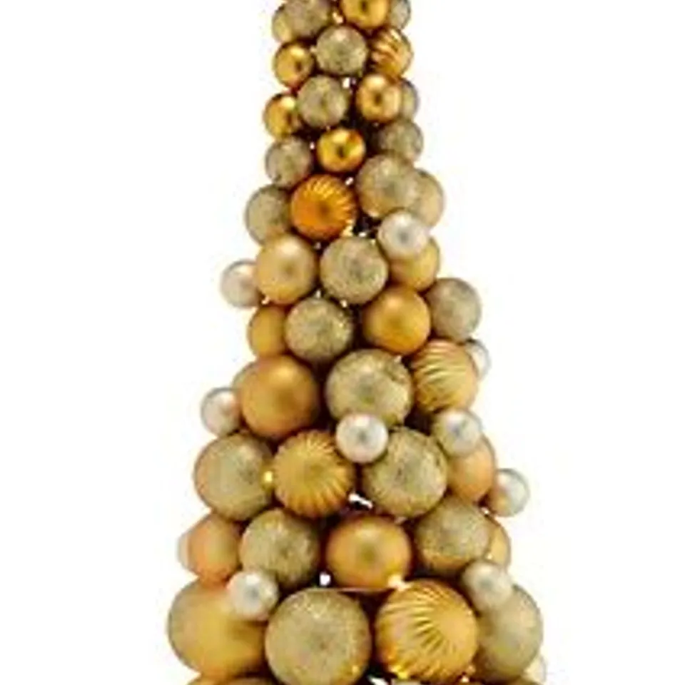 HOME REFLECTIONS 50CM PRE-LIT SHATTERPROOF BAUBLE TREE