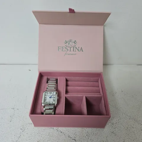 BOXED FESTINA FEMME LADIES SILVER WATCH