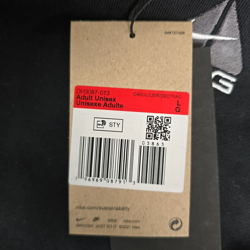 NIKE ACG THERMA-FIT HOODIE – ADULT UNISEX, OVERSIZED FIT, CHARCOAL/BLACK