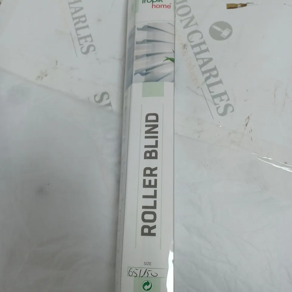 BOXED TROPIK HOME ROLLER BLIND SILVER 65 x 150