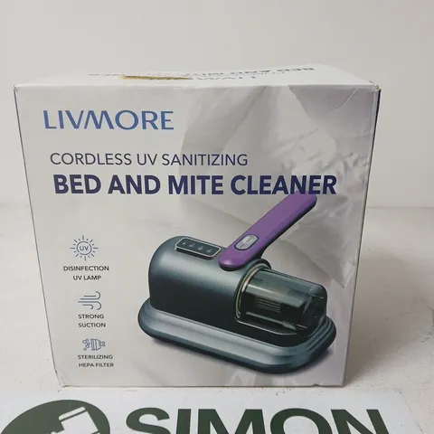 LIVMORE CORDLESS UV SANITISING BED AND MITE CLEANER (BOXED)