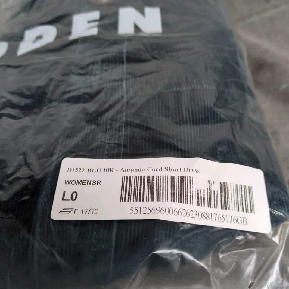 BODEN AMANDA CORD SHORT DRESS – BLUE, UK SIZE 10