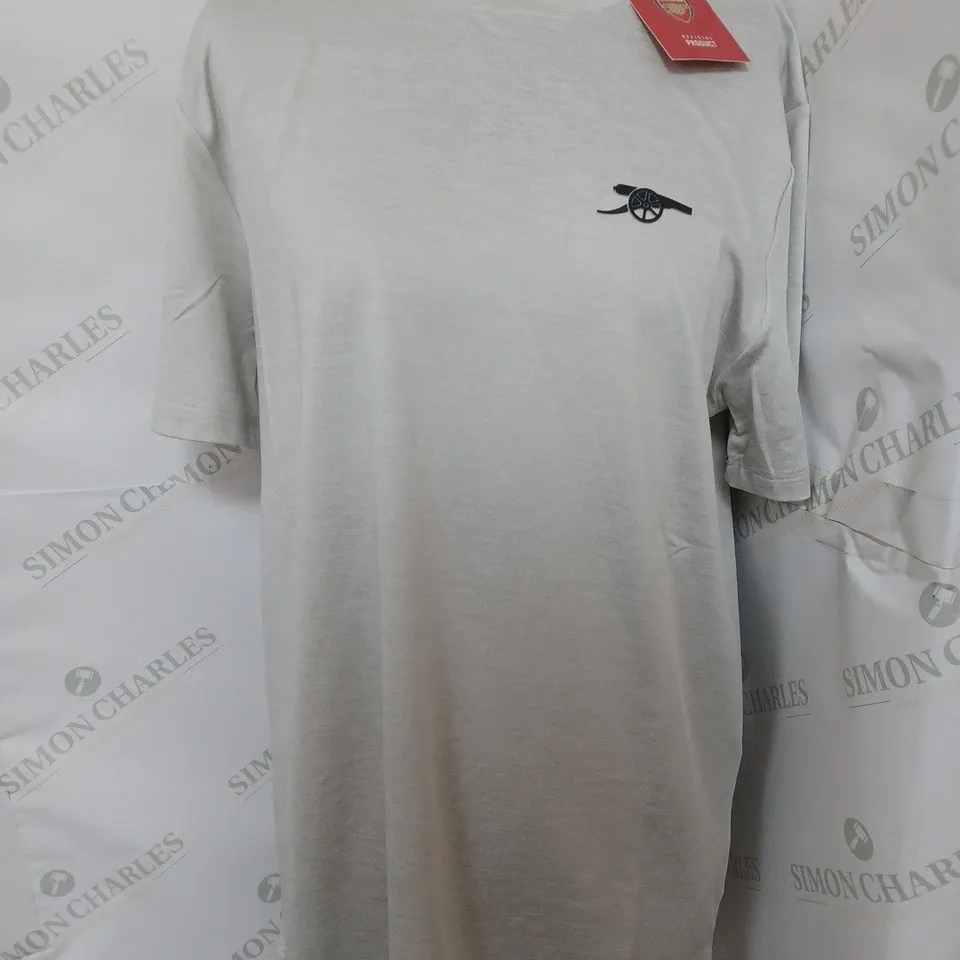 ARSENAL LEISURE SPACE DYE T-SHIRT IN GREY SIZE M