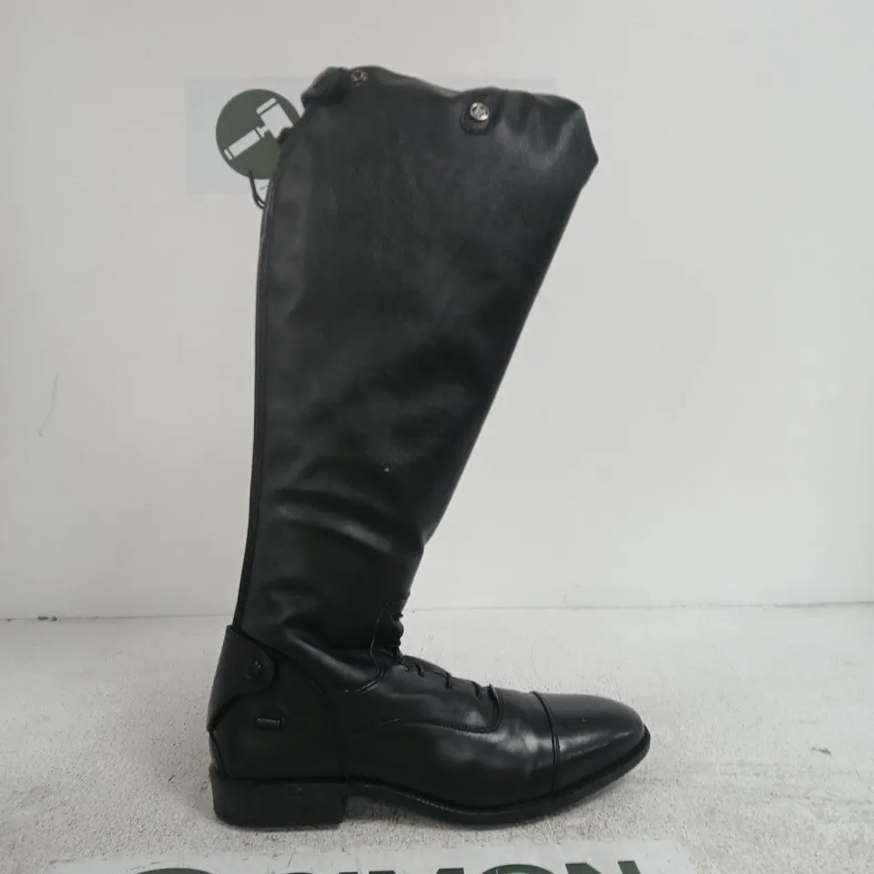 BROGINI (EU 46) BLACK LEATHER KNEE-HIGH RIDING BOOTS