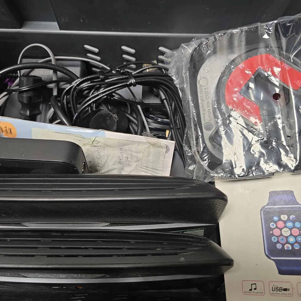APPROXIMATELY 6 ASSORTED ITEMS TO INCLUDE - EE HUB , VIRGIN MEDIA REMOTE ETC