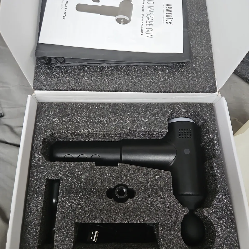 HOMEDICS PHYSIO MASSAGE GUN - DEEP TISSUE PERCUSSION MASSAGER 