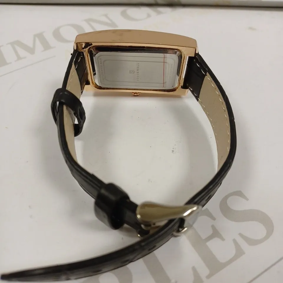 LADIES STOCKWELL WATCH – TEXTURED DIAL WITH SUB DIAL MINUTE HAND – LEATHER STRAP – GIFT BOX INCLUDED