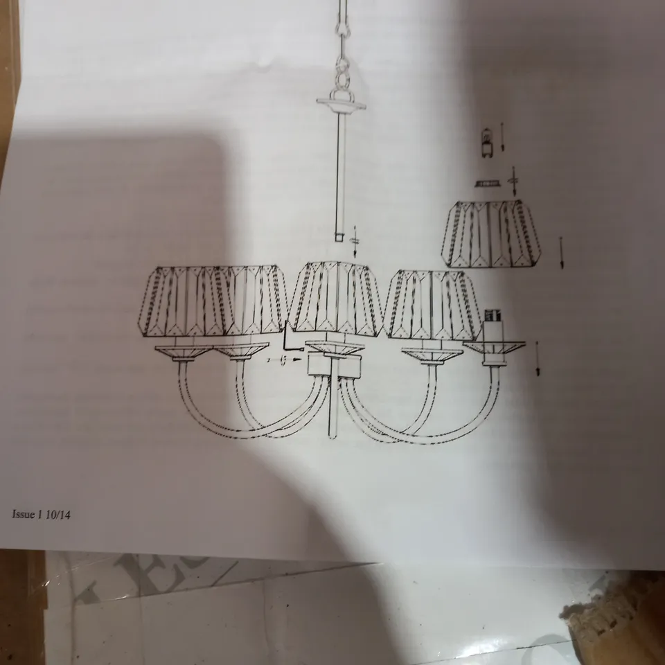 LAURA ASHLEY CAPRI AND LIGHT CHANDELIER