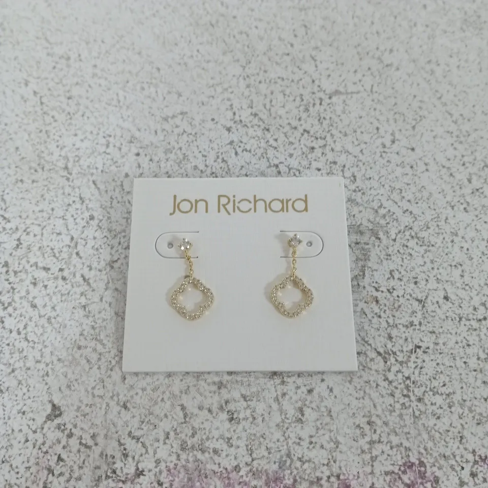 JON RICHARD GOLD-TONE CRYSTAL DROP EARRINGS