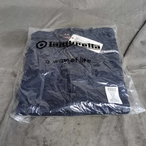 LAMBRETTA F/Z HOODIE – NAVY/KHAKI – XL. BAGGED